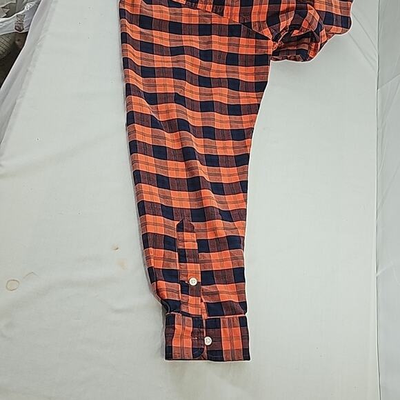 Lauren Ralph Lauren Mens Sz XL Orange Plaid Logo Button Down Long Sleeve Shirt - Picture 6 of 11